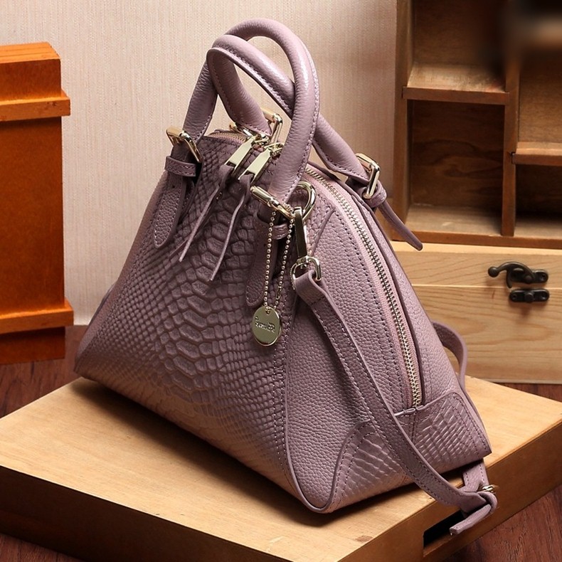 2026 Best Leather Bags & Shoulder Bags: 10 Chic Styles Every Woman Needs 43 lilac crocodile skin sleeve bag