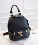 Crocodile Embossed Lock Detail Vegan Backpack