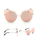 Retro Cat Eye Metal Frame Sunglasses