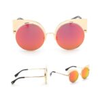 Retro Cat Eye Metal Frame Sunglasses