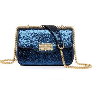 navy sequined mini night bag