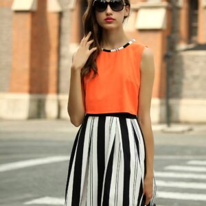 Two-Piece Sleeveless Cotton Dress Set
