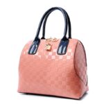 Damask Pattern Glamorous Patent Leather Wrist Bag