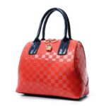 Damask Pattern Glamorous Patent Leather Wrist Bag