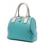 Damask Pattern Glamorous Patent Leather Wrist Bag