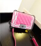 Quilted Chain Vegan Leather Shoulder Bag