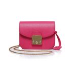 Gold Chain Small Genuine Leather Bag - Multi Colors