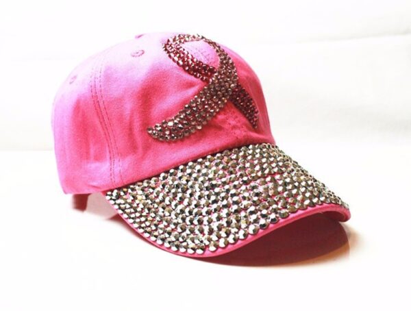 pink rhinestone studded rivet denim denim hat