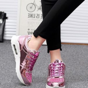 Sparkly Hidden Heel Glitter Embellished Sport Shoes