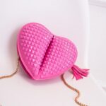 Cute Studded Heart-Shaped Mini Bag