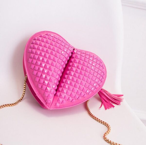 pink small heart bag