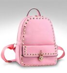 Luxury Studded Lock Detail Genuine Leather Backpack
