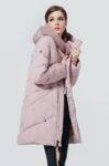 Cozy Knit Collar Hooded Long Parka Coat