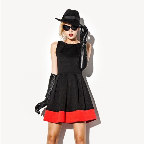 pleated skirtli sleeveless dress