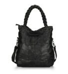 Spacious Bucket Tote Genuine Leather Shoulder Bag