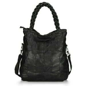 Spacious Bucket Tote Genuine Leather Shoulder Bag
