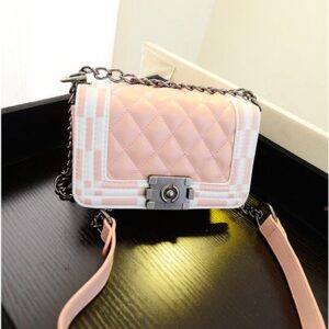 Quilted Chain Vegan Leather Shoulder Bag