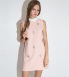 Crystal Embellished Baby Collar Mini Dress
