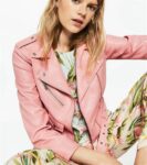 Chic Belted Cropped Soft Vegan Leather Jacket