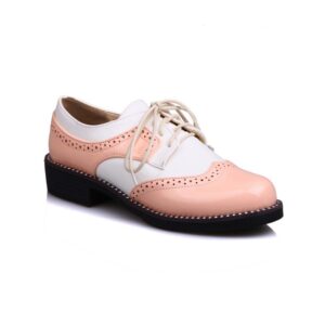 Sparkling Rhinestone Vegan Patent Leather Masculine Oxford Shoes