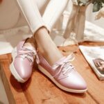 Hidden Heel Lace-Up Leather Shoes