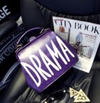 Dramatic Flap Genuine Leather Shoulder Bag