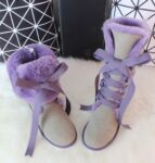 Cozy Luxe Suede Warm Fur Lined Lace Up Snow Boots