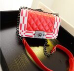 Quilted Chain Vegan Leather Shoulder Bag