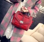 Studded Matte Leather Bag