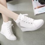 Sparkling Star Rhinestone Embellished Genuine Leather Sneakers