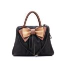 Chic Ribbon Detail Retro Leather Bag