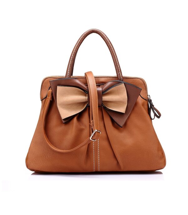 Chic Ribbon Detail Retro Leather Bag 3 ribbon detail brown retro sleeve bag