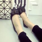 Ribbon Detail Pointed Toe Ballet Flats