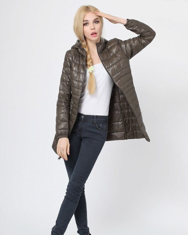 shiny 6 color slim jacket khaki