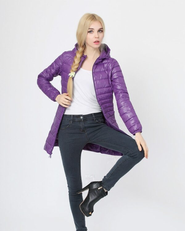 shiny 9 color slim jacket purple