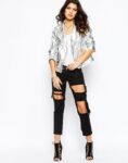 Shiny Bomber Vegan Leather Jacket