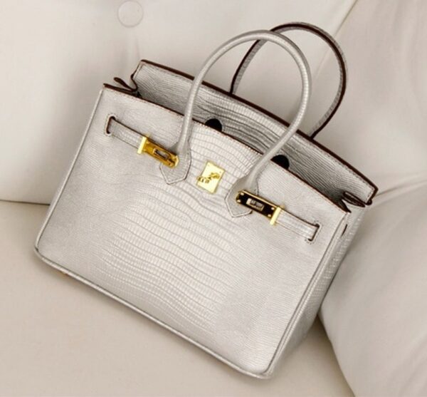 Elegant Genuine Leather Arm Shoulder Bag 8 silver color genuine leather sleeve bag