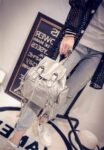 Chic Mini Leather Backpack - Black & Silver