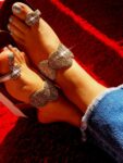 Sparkling Rhinestone Chunky Sole Slippers