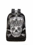Daring Punk Big Skull Rivet Statement Vegan Backpack