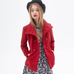 Slim Fit Wool Crossover Jacket