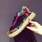 Trendy Snake Print Espadrille Platform Sport Shoes
