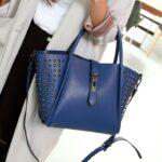 Luxurious Studded Trapeze Top Handle Arm Bag