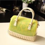 Statement Studded Leopard Silicone Shoulder Bag