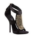 Elegant Studded Suede Thin High Heel Stiletto Sandals
