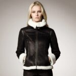 Plush Faux Fur Trim Vegan Leather Jacket