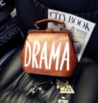Dramatic Flap Genuine Leather Shoulder Bag