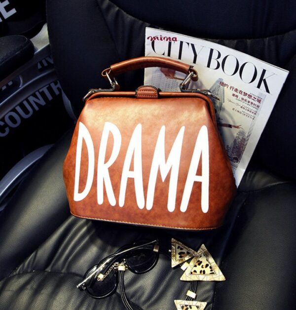 tan dramatic leather bag