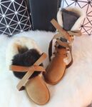 Cozy Luxe Suede Warm Fur Lined Lace Up Snow Boots