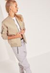 Edgy Zipper Detail Short Bomber Jacket